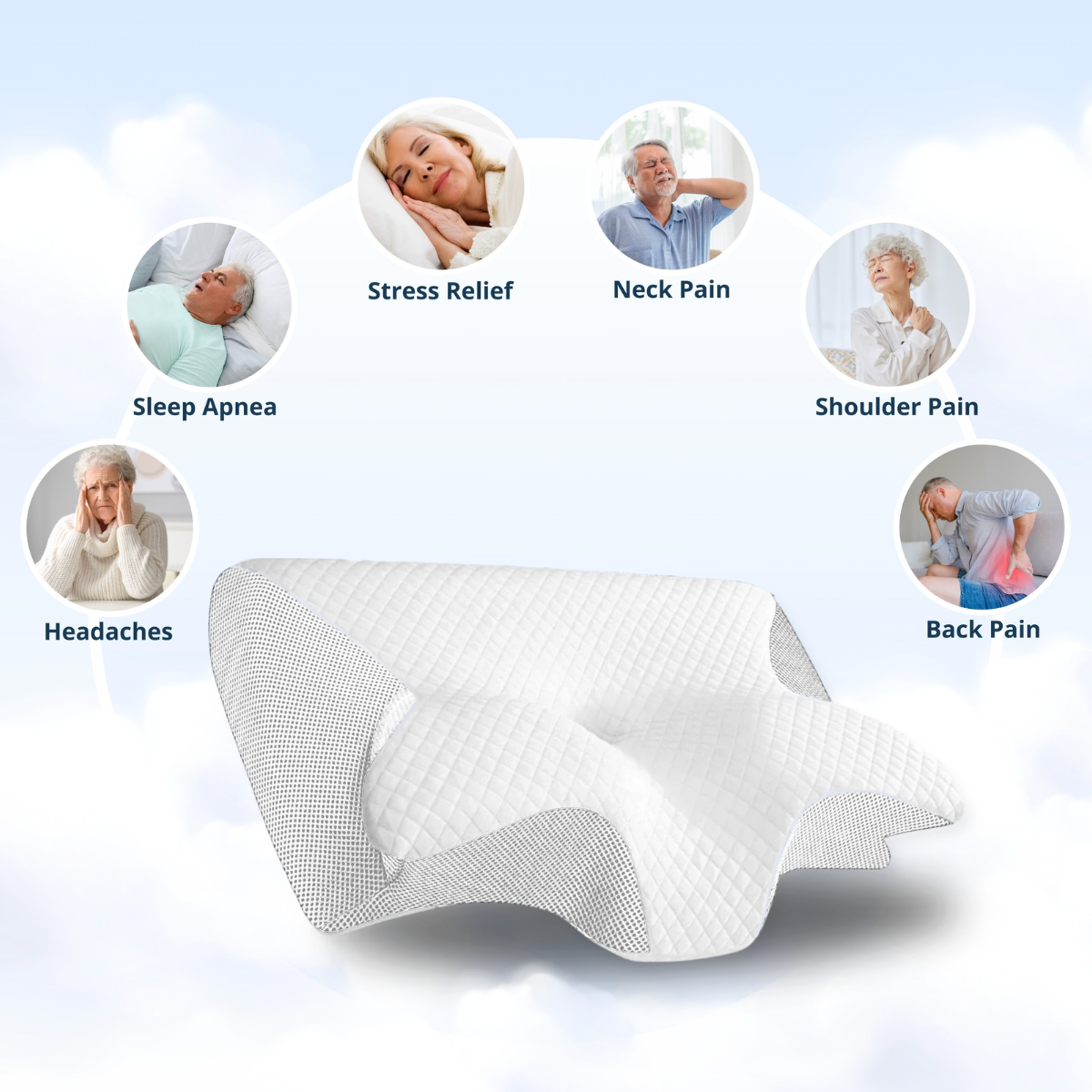 š Experience Unparalleled Comfort with the DreamerĀ® Contour Relief Pillow