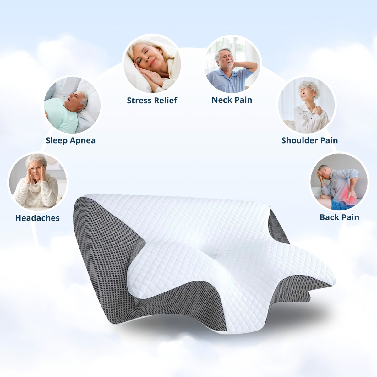 š Experience Unparalleled Comfort with the DreamerĀ® Contour Relief Pillow