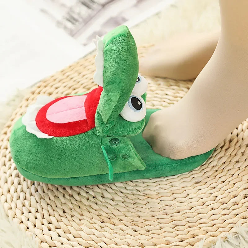 Cartoon Crocodile Cotton Slippers