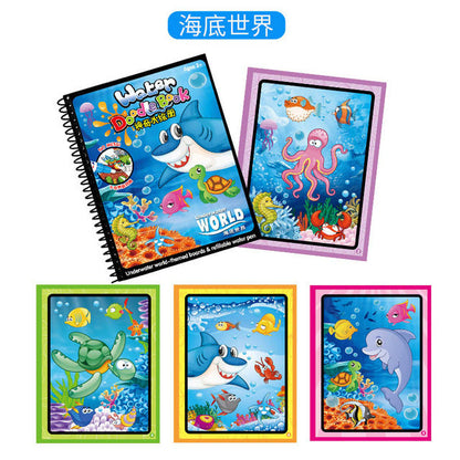 Magic Water Drawing Book Coloring Book Doodle with Magic Pen Painting Board Juguetes For Children Education Drawing Toy